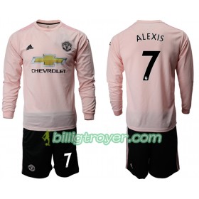 Billige Fotballdrakter Manchester United ALEXIS 7 Barn Bortedraktsett 2018/19 Langermet